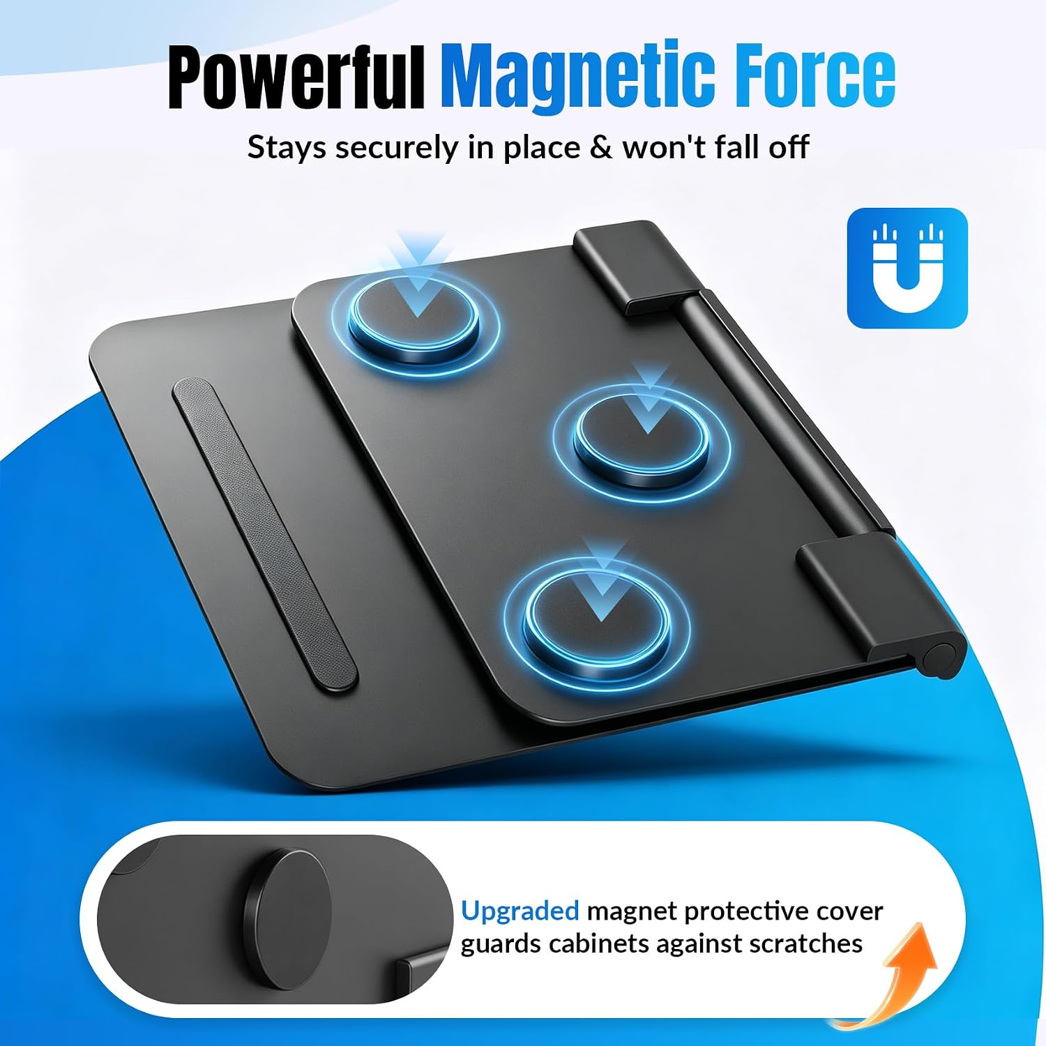 Magnetic Laptop Shelf, Portable Workstation with 3 Super Magnets & Bag | Holds up to 50 lbs, Magnetic Laptop Holder Attachs to HVAC, Trucks, Walls, Poles etc - Image 3