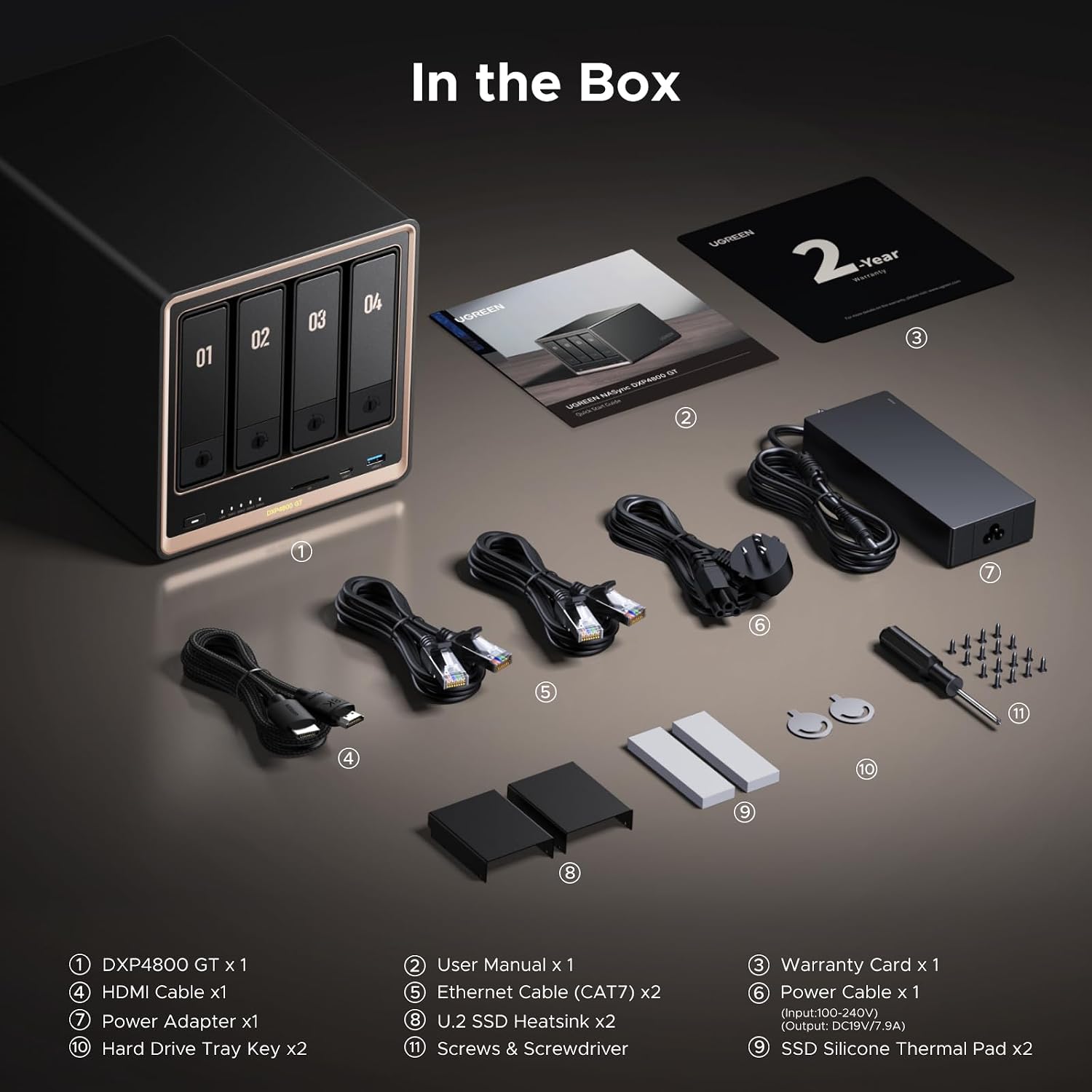 UGREEN NAS DXP4800 GT 4-Bay for Creators, Tech Enthusiasts and Office Teams | Smart Home Data Hub, Direct NAS Editing & Dual 10GbE Transfers, Ryzen R2514, 8GB DDR4, 2x 10GbE, 2x M.2 NVMe Slots, Diskless - Image 9
