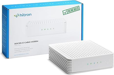 Hitron CODA DOCSIS 3.1 Modem | Certified with Comcast Xfinity, Charter Spectrum, Cox | 10x Faster Than DOCSIS 3.0 | Cable Modem with 1 Gbps Ethernet Port (Renewed)